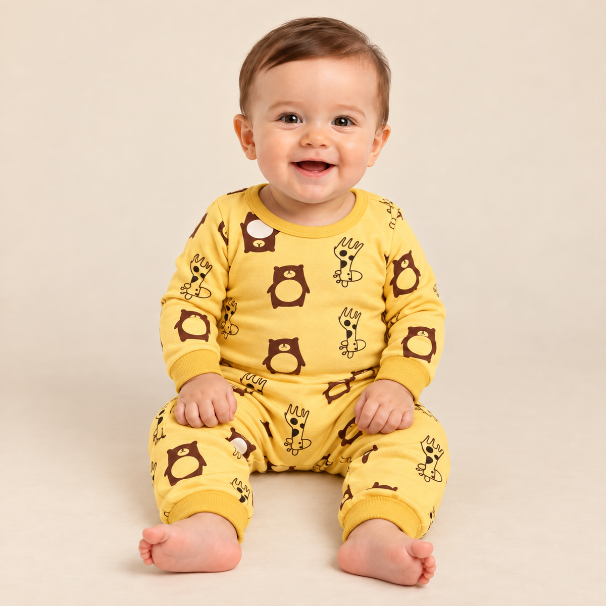 CHASON Long-Sleeve Romper (0–18M)