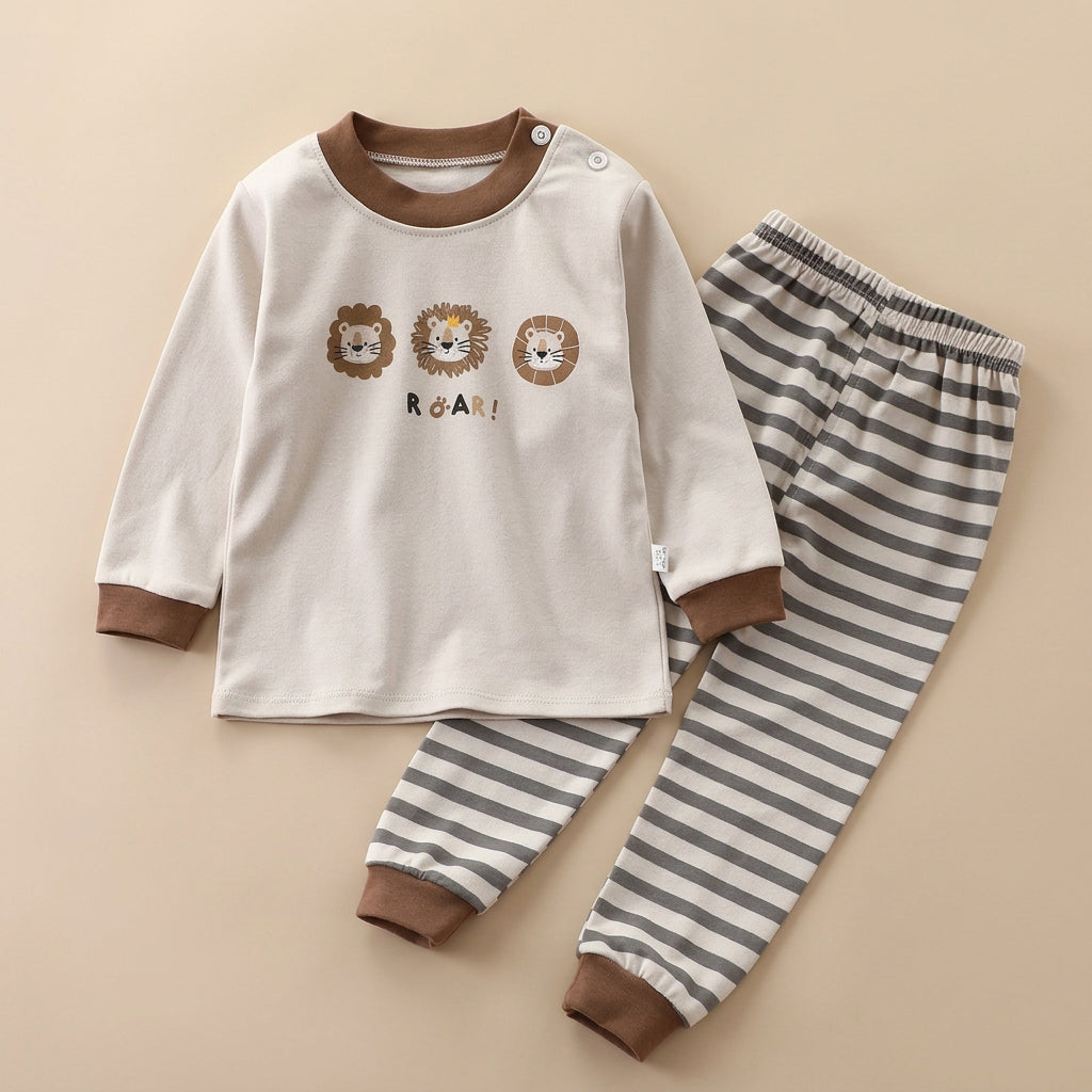 CHASON Kids Cotton Cartoon Pajama Set (6M-6Y)