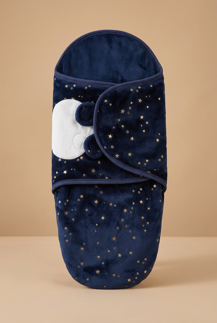 CHASON Baby Gold-Stamped Swaddle Blanket