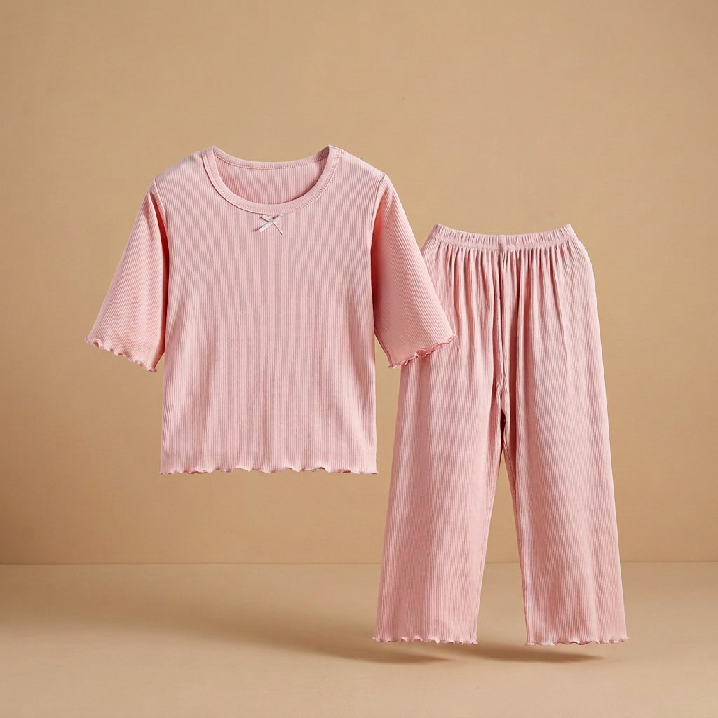 CHASON Kids Pure Color Summer Pajama Set (2-10Y)