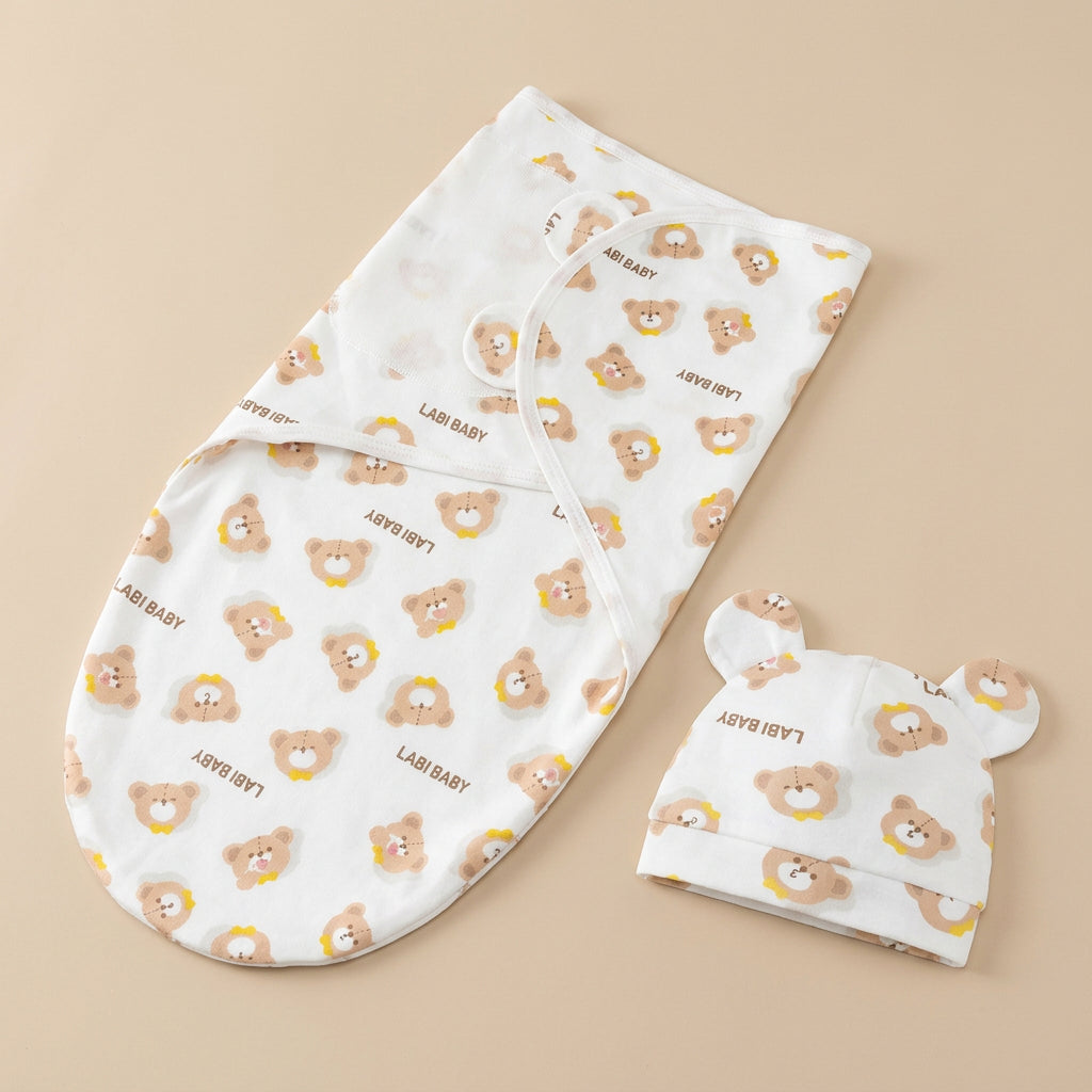 CHASON Baby Blanket Hat Set