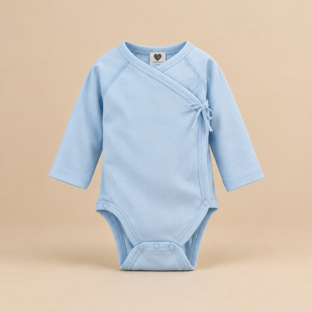 CHASON Long-Sleeve Side-Opening Romper (0–6M)