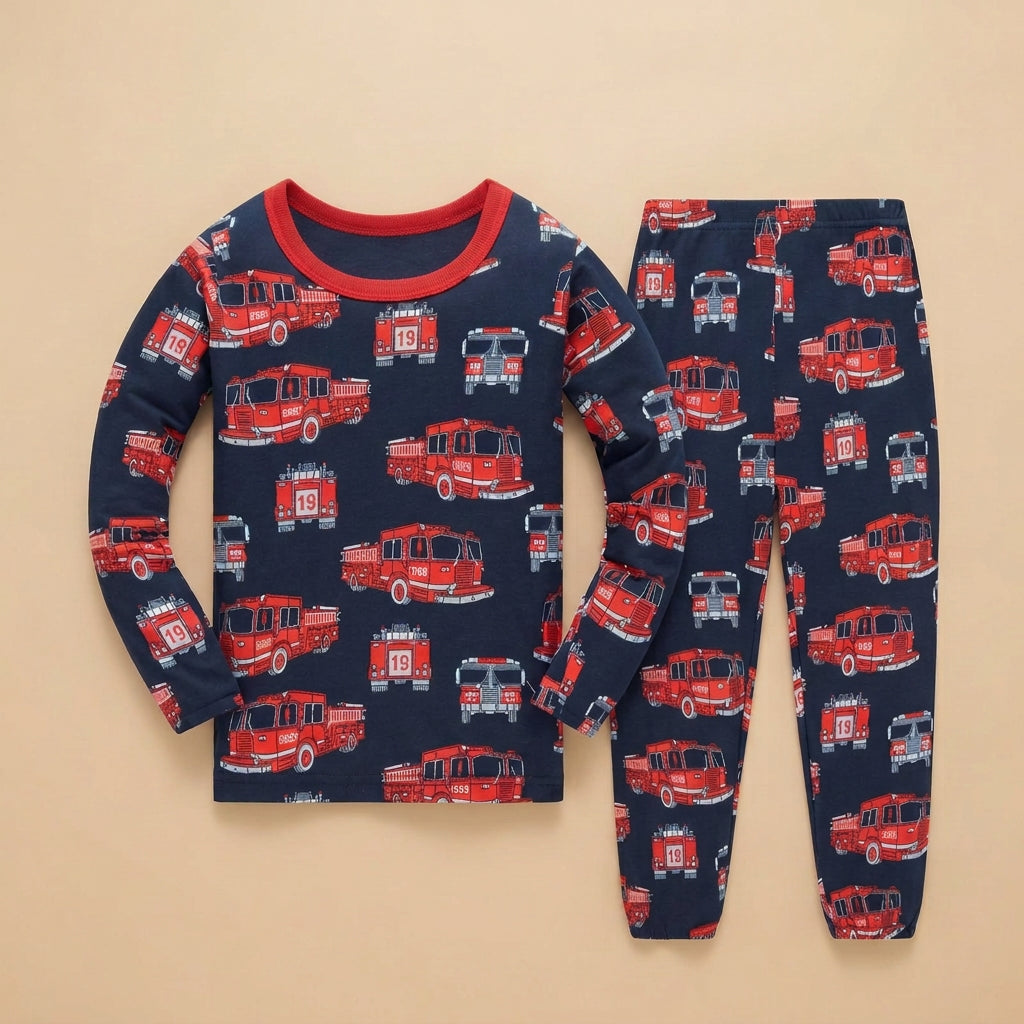 CHASON Kids Full-Print Cotton Pajama Set (1-8Y)