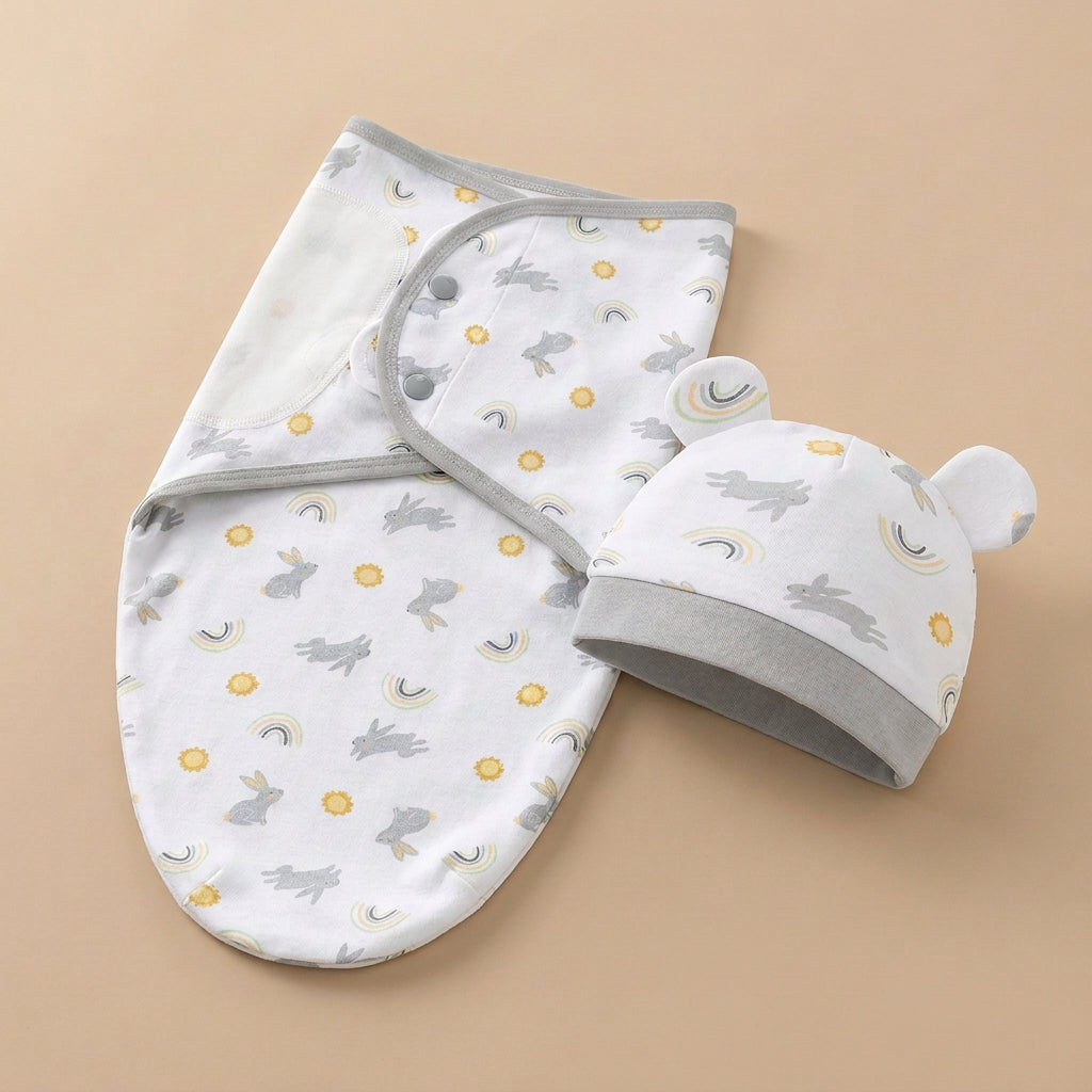 CHASON Baby Blanket Hat Set