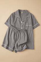 CHASON Men’s Slim-Fit Short Pajama Set