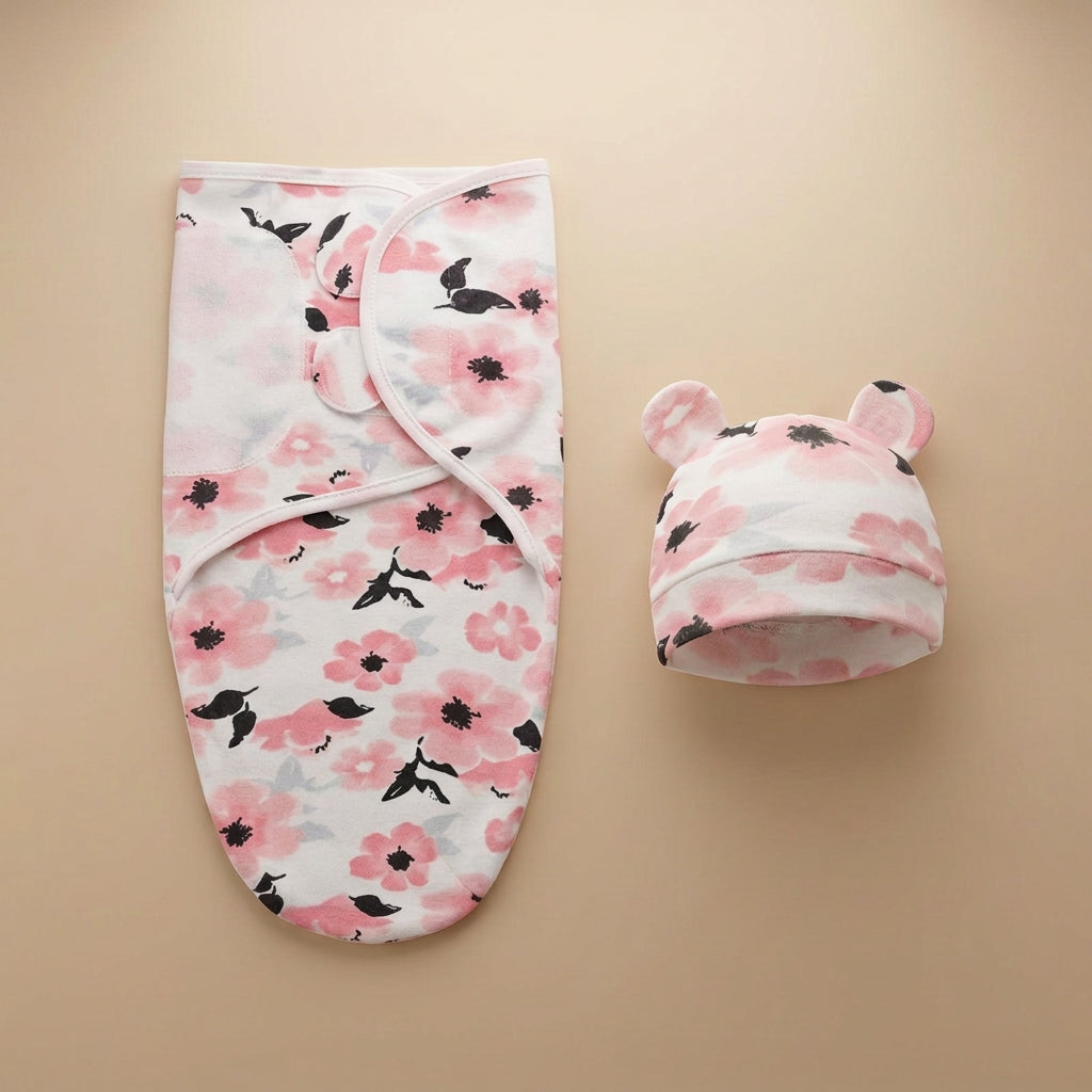 CHASON Baby Blanket Hat Set