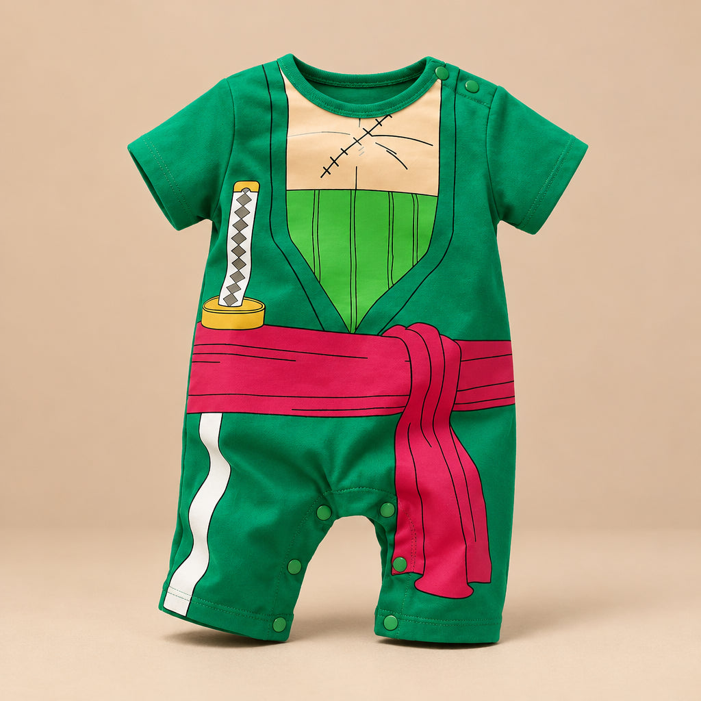 CHASON Short-Sleeve Anime Cosplay Romper (0–12M)