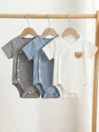 CHASON 3-Piece Short-Sleeve Romper Set (0–1Y)