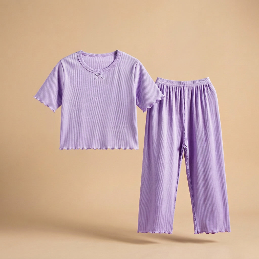 CHASON Kids Pure Color Summer Pajama Set (2-10Y)
