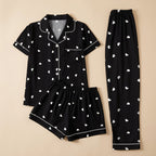 CHASON Women Pajamas 3 Piece Set