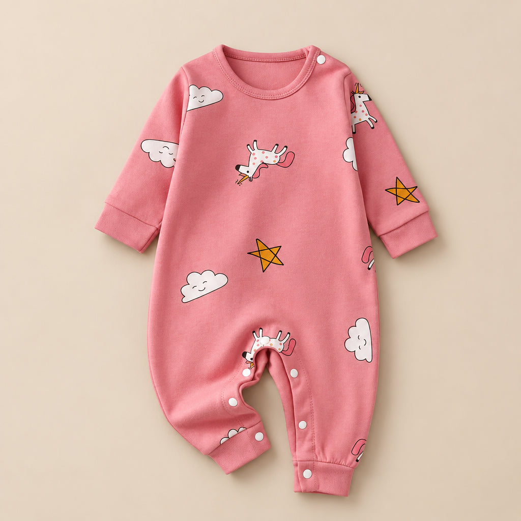 CHASON Long-Sleeve Romper (0–18M)