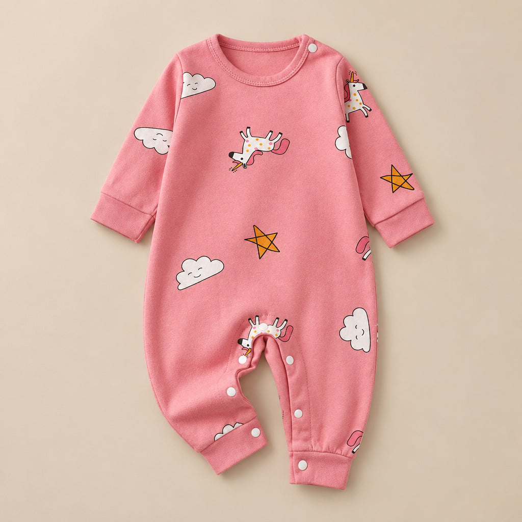 CHASON Long-Sleeve Romper (0–18M)