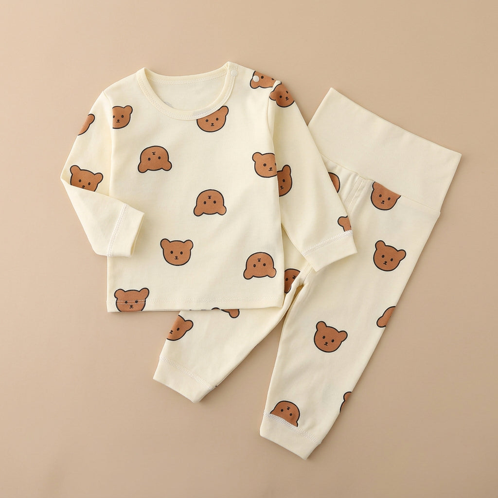 CHASON Baby High-Waist Bear Pajama Set (0-3Y)