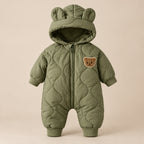 CHASON Cartoon Bear Outerwear Romper (0–12M)