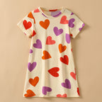 CHASON Kids Cute Printed Nightgown ((7-13Y)