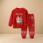 CHASON Kids Cozy Red Cartoon Pajama Set (1-3Y)