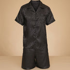 CHASON Men’s Ice Silk Short Pajama Set
