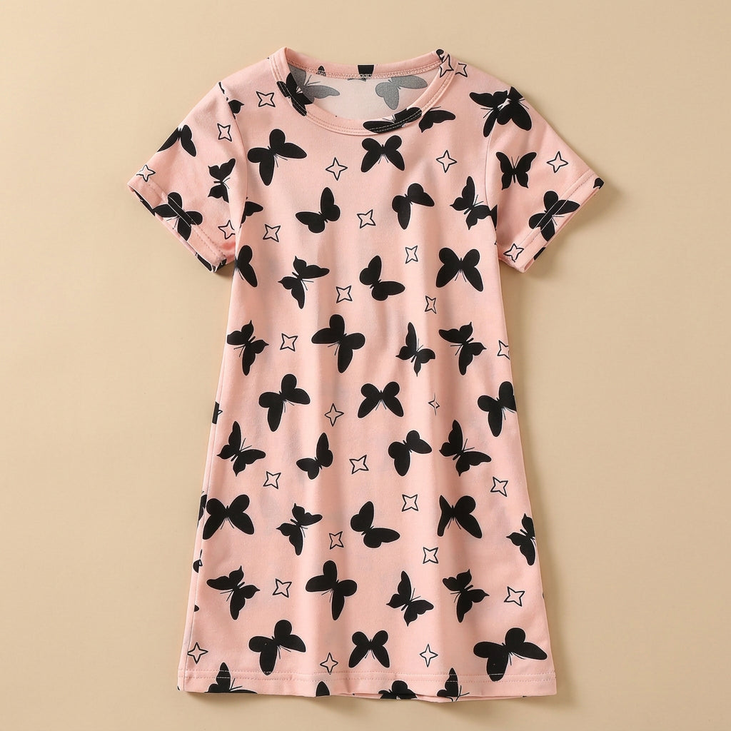 CHASON Kids Cute Printed Nightgown ((7-13Y)