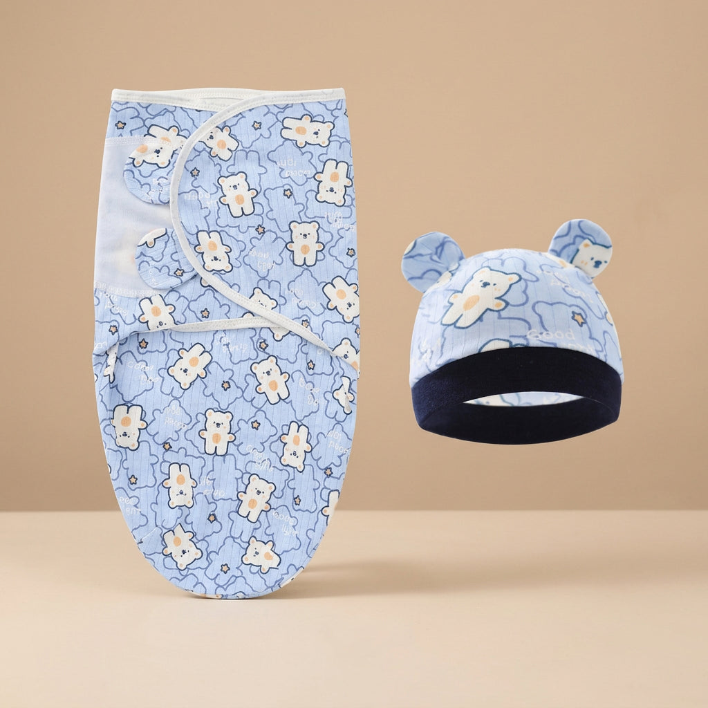 CHASON Baby Blanket Hat Set