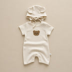 CHASON Short-Sleeve Romper & Hat Set (0–24M)