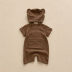CHASON Short-Sleeve Romper & Hat Set (0–24M)