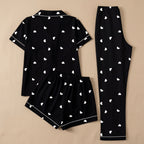 CHASON Women Pajamas 3 Piece Set