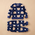 CHASON Kids Flannel Bear Pajama Set (1-6Y)