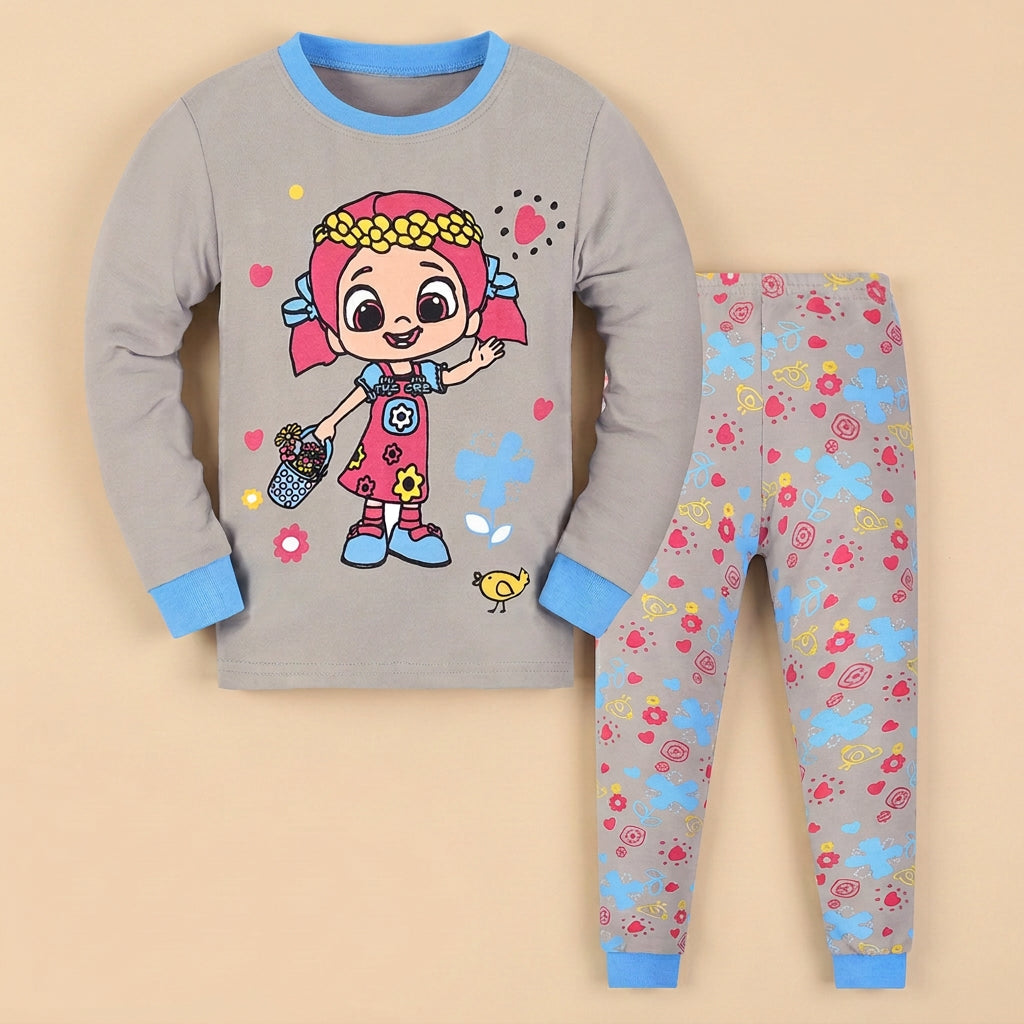 CHASON Girls Classic Long-Sleeve Pajama Set (2-9Y)