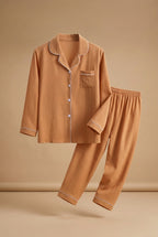 CHASON Women's Long Sleeve Pajama Set