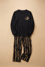 CHASON Men’s Striped Long-Sleeve Pajama Set