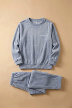 CHASON Men’s Plush Coral Velvet Pajama Set