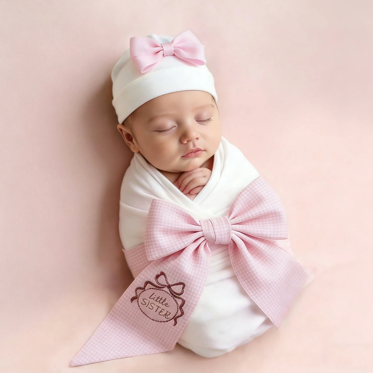 CHASON Baby Swaddle Blanket Hat Set