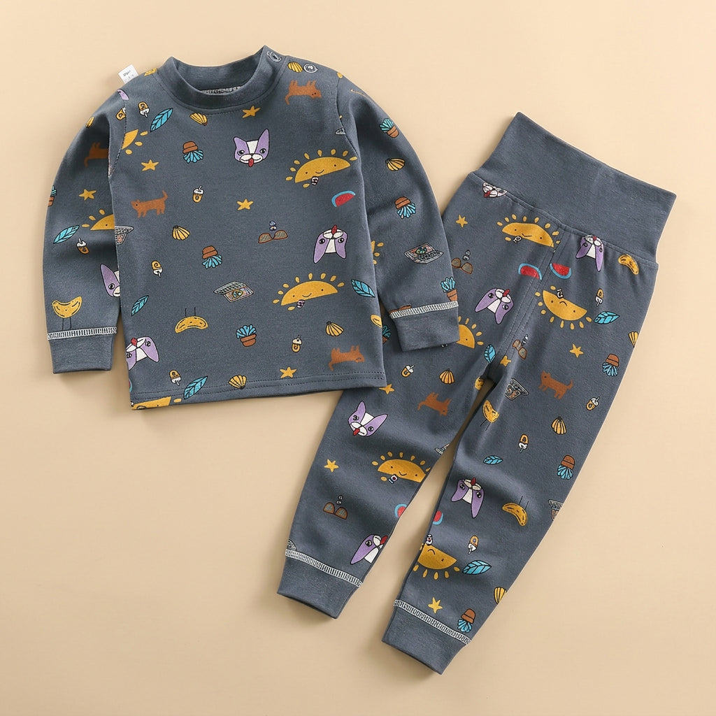 CHASON Kids Cotton High-Waist Pajama Set (9M-6Y)