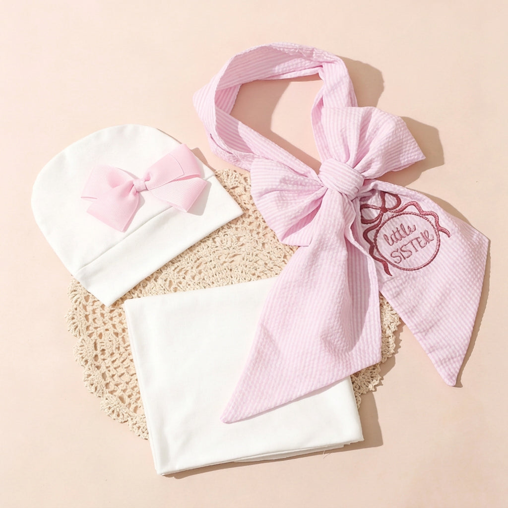 CHASON Baby Swaddle Blanket Hat Set