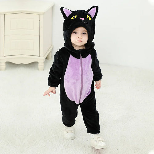 CHASON (0–3Y) Cartoon Cat Halloween Romper
