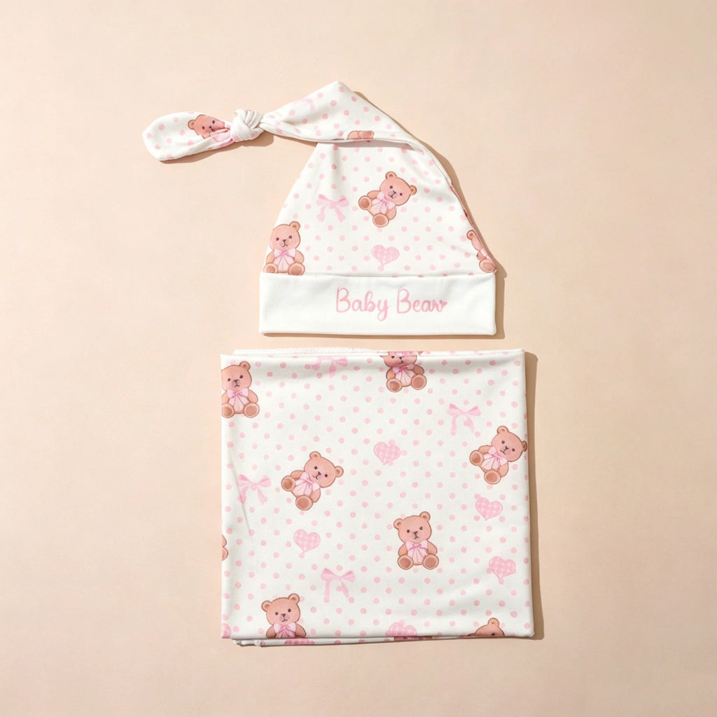 CHASON Baby Swaddle Blanket Set with Hat