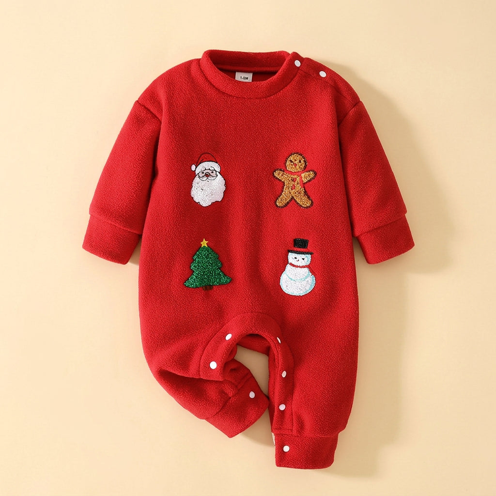 CHASON Baby Christmas Sweatshirt Rompers (0-24M)