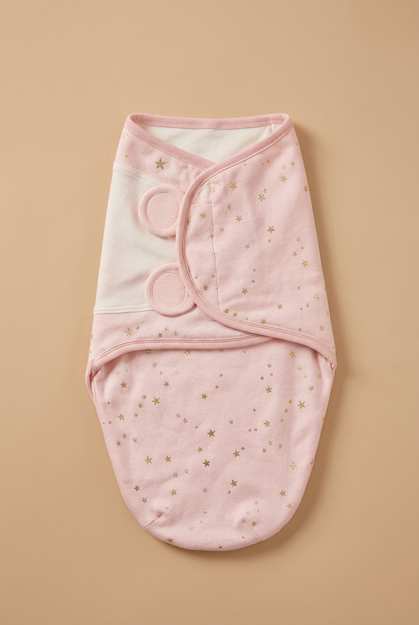 CHASON Baby Gold-Stamped Swaddle Blanket