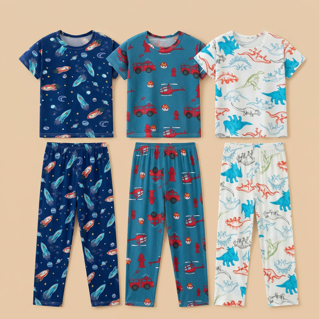 CHASON Kids Printed Short-Sleeve Pajama Set (7-13Y)