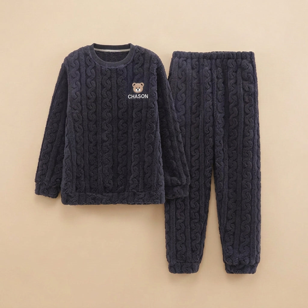 CHASON Men’s Thickened Striped Lounge Set