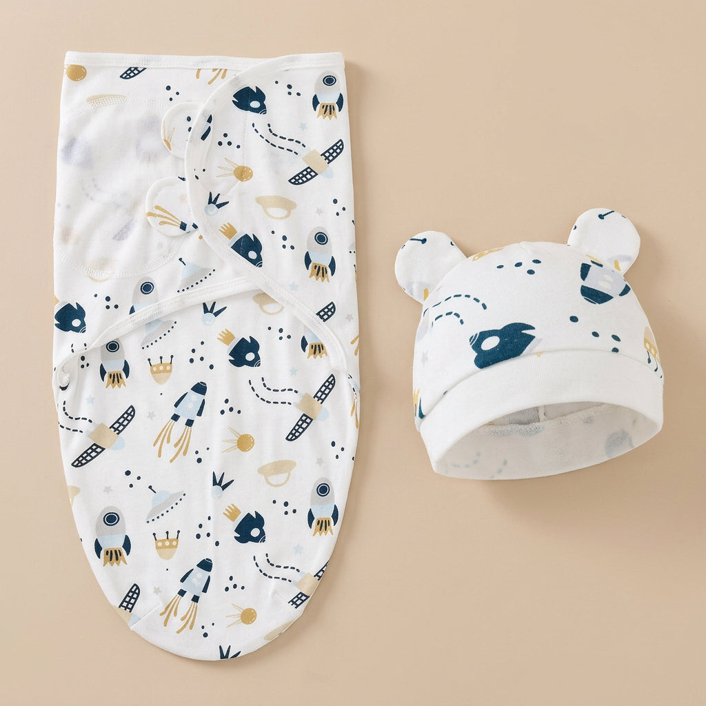 CHASON Baby Blanket Hat Set
