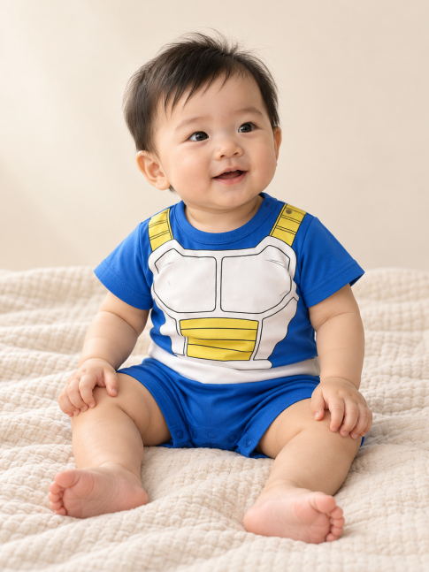CHASON Short-Sleeve Anime Cosplay Romper (0–12M)