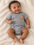 CHASON 3-Piece Short-Sleeve Romper Set (0–1Y)