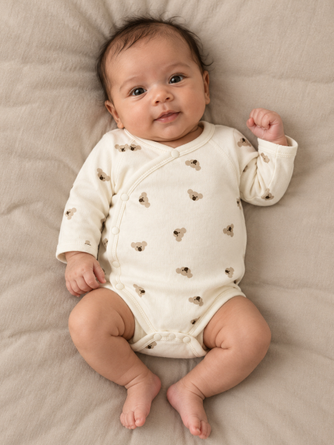 CHASON Long-Sleeve Baby Romper (0–12M)