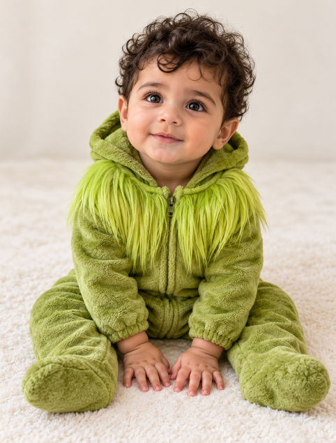 CHASON Christmas Green Monster Costume (0-24M