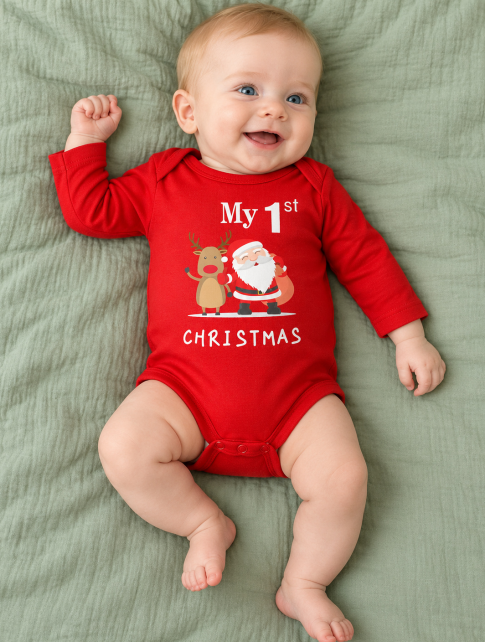 CHASON Baby Red Bodysuit (0-12M)