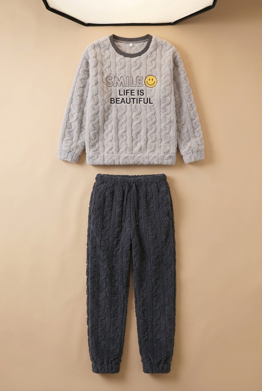CHASON Men’s Thickened Striped Lounge Set