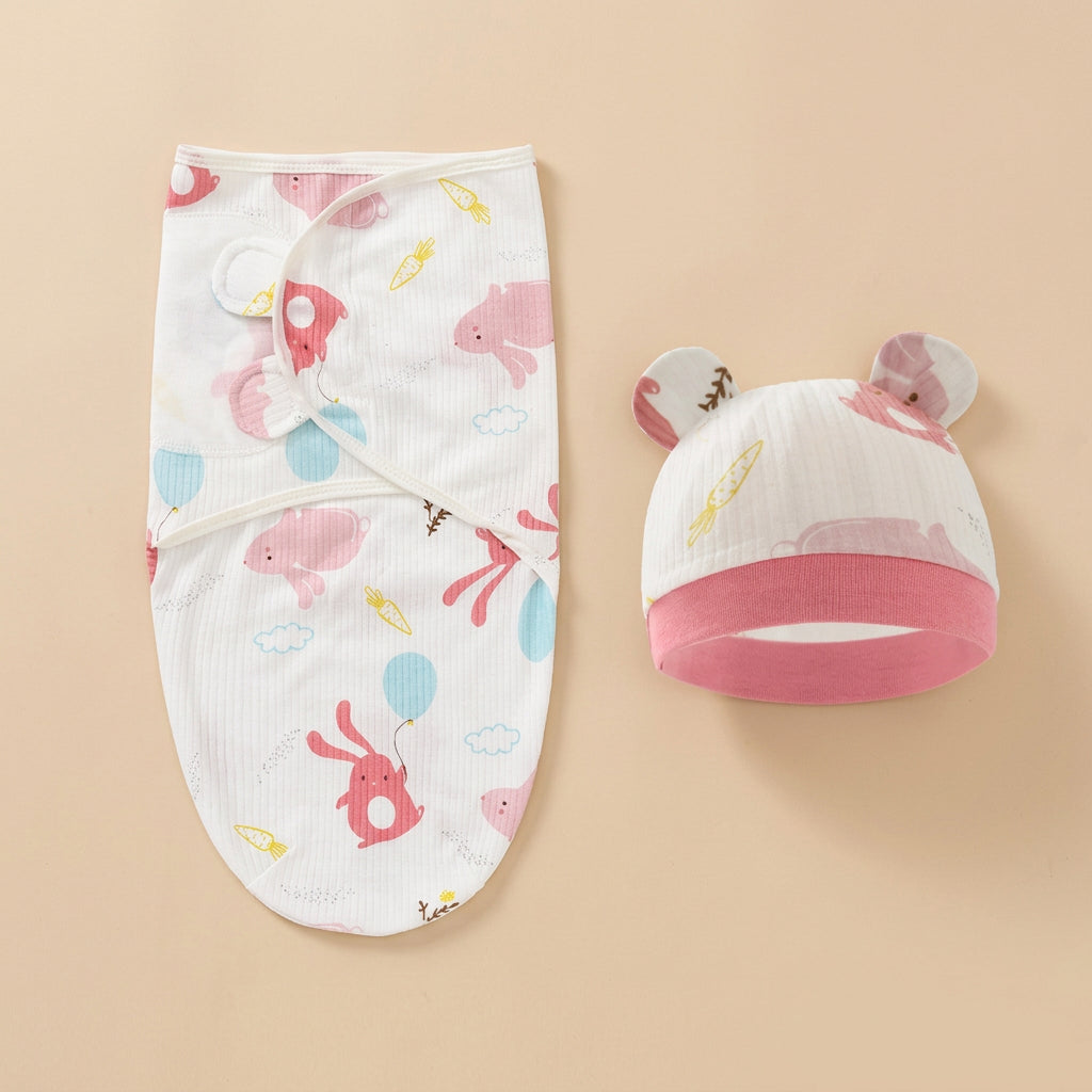 CHASON Baby Blanket Hat Set
