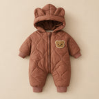 CHASON Cartoon Bear Outerwear Romper (0–12M)