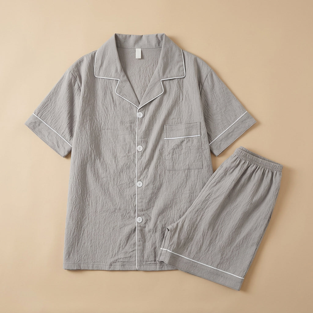 CHASON Men’s Slim-Fit Short Pajama Set